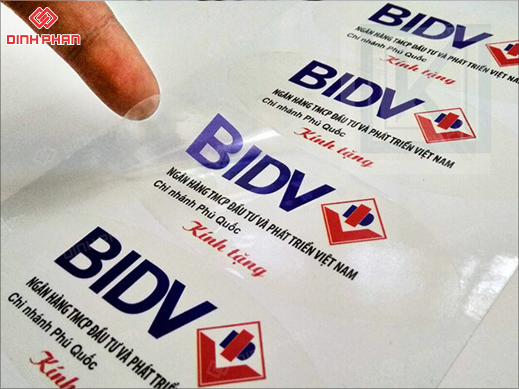 Logo BIDV in uv decal 3m