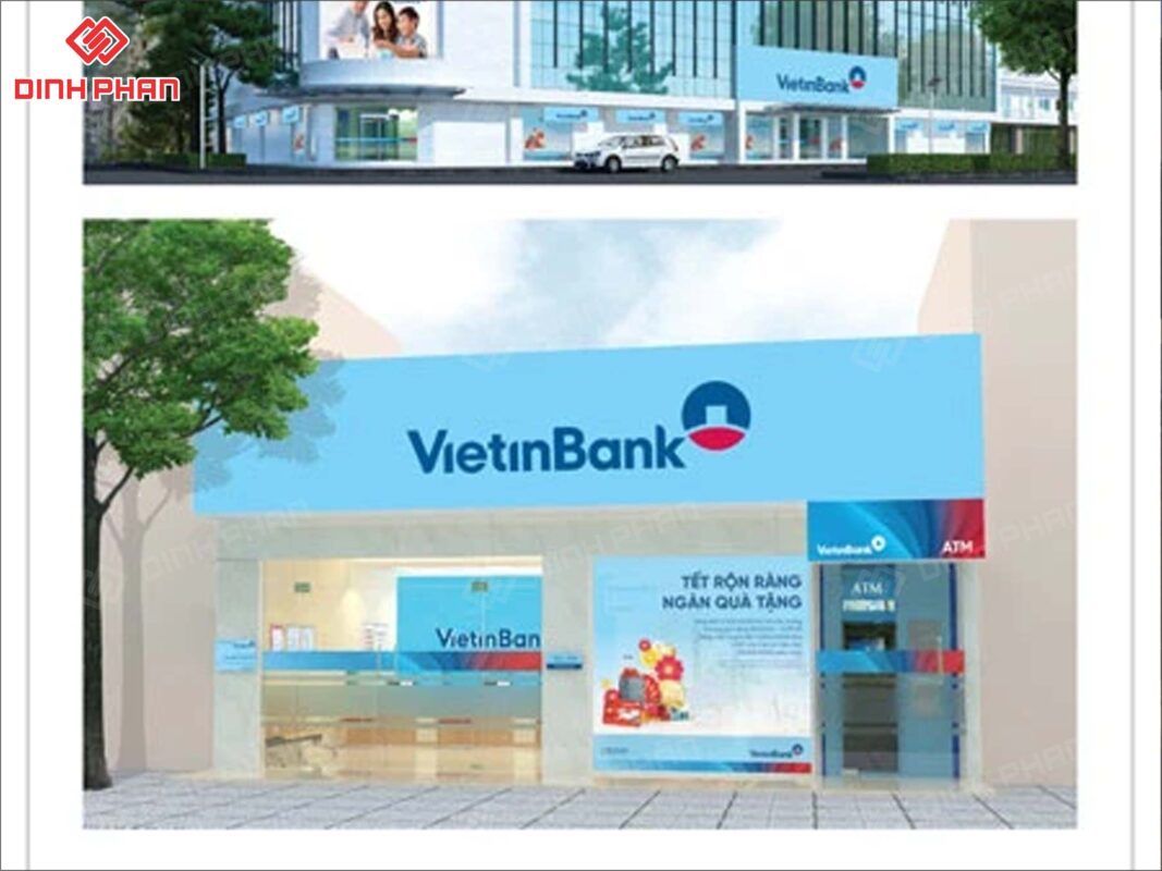 bảng hiệu ngân hàng vietinbank