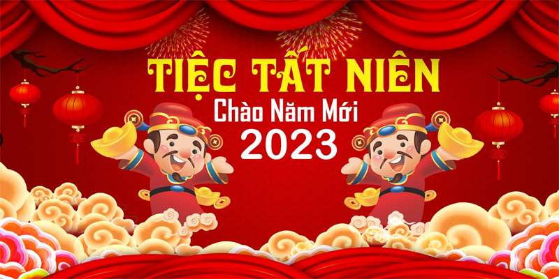 30 Mẫu backdrop tất niên 2023 độc quyền và đẹp mắt  Tuấn Việt Media