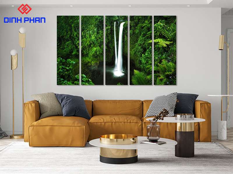 tranh canvas phong thủy rừng xanh