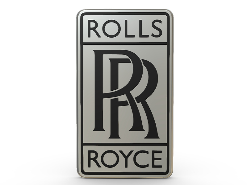 Rolls royce brand logo car symbol white design Vector Image