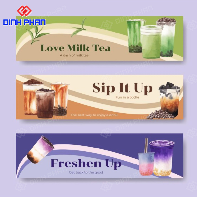 Banner quảng cáo trà sữa