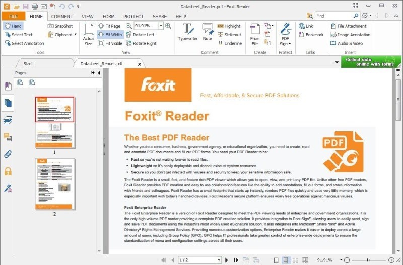 Các Tính Năng Chính của Foxit Reader