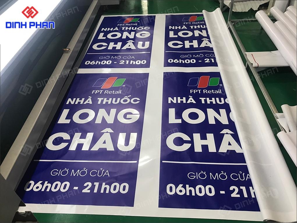 In UV phẳng nhà thuốc Long Châu