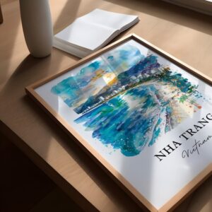 Tranh tráng gương phong cảnh Nha Trang treo tường 9 Tranh tráng gương phong cảnh Nha Trang