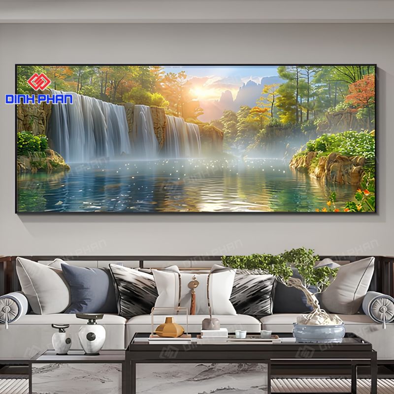 Tranh decor phong cảnh đẹp, tinh tế cho không gian sống 14 tranh decor phong canh dep 2