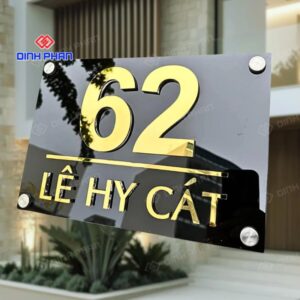Đinh Phan 106 Bảng biển số địa chỉ nhà cao cấp đẹp, rõ nét cho mặt tiền