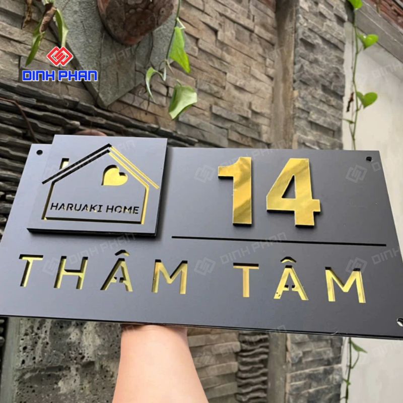 Bảng biển số địa chỉ nhà cao cấp đẹp, rõ nét cho mặt tiền 13 bang bien so dia chi nha cao cap 2