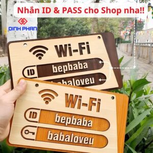 Bảng ghi thông tin wifi đẹp, rõ ràng và chuyên nghiệp cho không gian kinh doanh