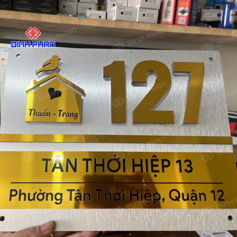 Bảng số nhà chất liệu cao cấp đẹp, sang trọng cho mặt tiền 10 bang so nha chat lieu cao cap 2