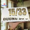 Biển số nhà có đèn led Alu trắng xước số nổi sang trọng