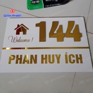 Mẫu biển số nhà đẹp, hiện đại và nổi bật cho mặt tiền 9 mau bien so nha dep 1 1