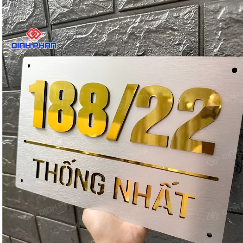 Mẫu biển số nhà đẹp, hiện đại và nổi bật cho mặt tiền 4 Mẫu biển số nhà đẹp, hiện đại và nổi bật cho mặt tiền - Ảnh 4