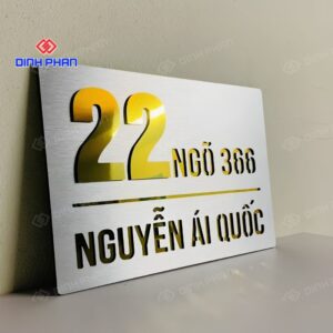 Alternative view of Mẫu biển số nhà đẹp, hiện đại và nổi bật cho mặt tiền