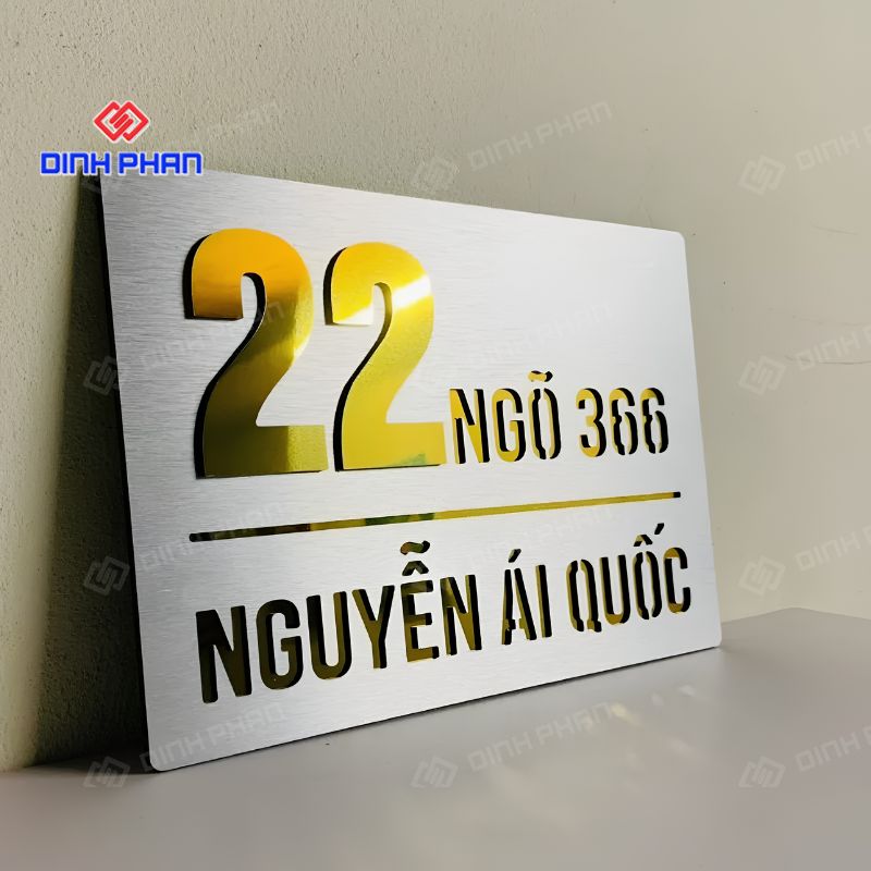 Mẫu biển số nhà đẹp, hiện đại và nổi bật cho mặt tiền 2 Mẫu biển số nhà đẹp, hiện đại và nổi bật cho mặt tiền - Ảnh 2