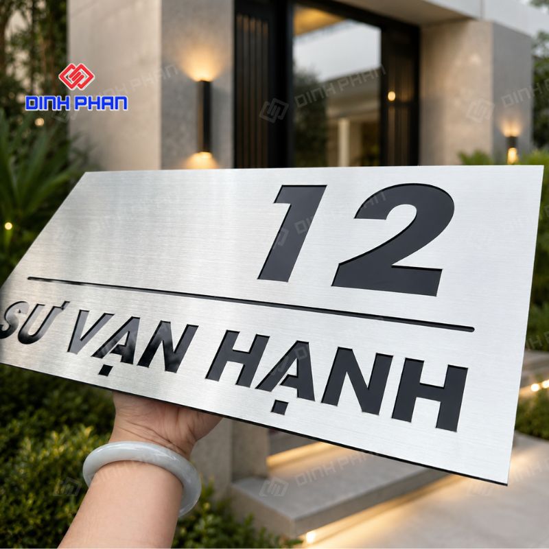 Mẫu biển số nhà đẹp, hiện đại và nổi bật cho mặt tiền 1 Mẫu biển số nhà đẹp, hiện đại và nổi bật cho mặt tiền