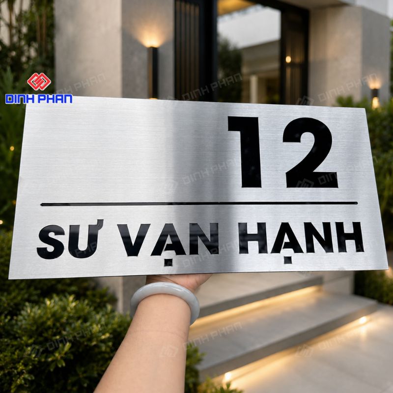 Mẫu biển số nhà đẹp, hiện đại và nổi bật cho mặt tiền 14 Mẫu biển số nhà đẹp