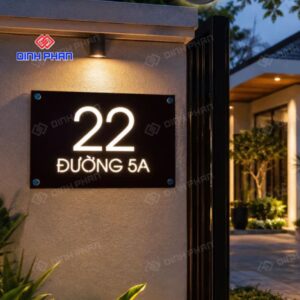 Biển số nhà led đẹp, hiện đại, nổi bật cả ngày lẫn đêm 8 bien so nha led 2