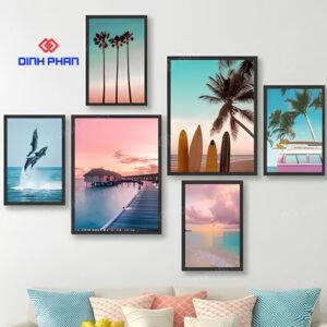 Đinh Phan 108 SET 6 tranh dán tường đẹp