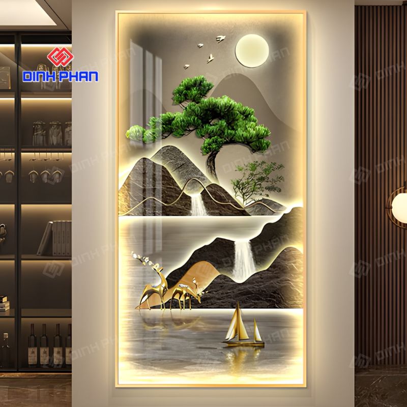 Tranh 3D Decan đẹp, tạo chiều sâu và điểm nhấn cho không gian 13 tranh 3d decan 1