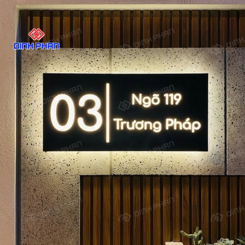 Biển số nhà có đèn hiện đại, dễ nhận diện vào ban đêm 14 bien so nha co den